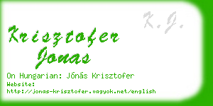 krisztofer jonas business card